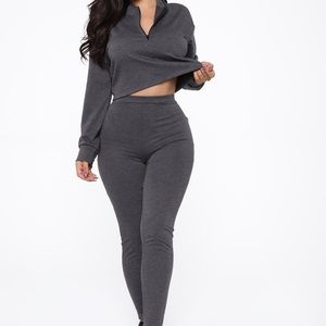Chicago Legging Set - Charcoal